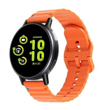 Imagem de Pulseiras de silicone compatíveis com Garmin Vivoactive 6/5 / Garmin Venu/Sq Women Men, pulseira de borracha macia para Forerunner 165/55/245/650 de liberação rápida com linha de tecido decorativo
