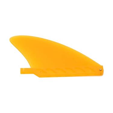 Imagem de Shanrya Barbatana grande para prancha de surf, prancha de PVC longboard para prancha de surf leve, quilha traseira grande de 10 cm, acessório de surf para prancha de remo (amarelo)