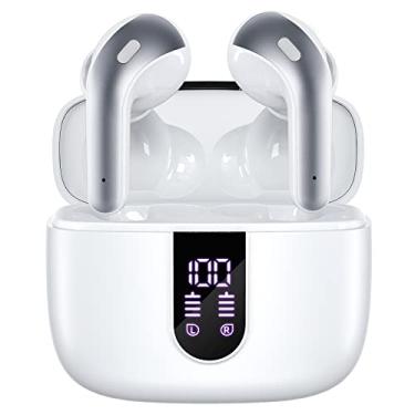 Imagem de waillynice Fones de ouvido Bluetooth verdadeiros fones de ouvido sem fio, reprodução de 60H, display de LED, com estojo de carregamento sem fio, IPX5, à prova d'água, fones de ouvido intra-auriculares
