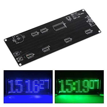 Imagem de Compact DIY Digital LED Clock Kit, 5V Patch Digital Lattice Electronic DIY Clock Kit in Acrylic Appearance with Temperature Prompt
