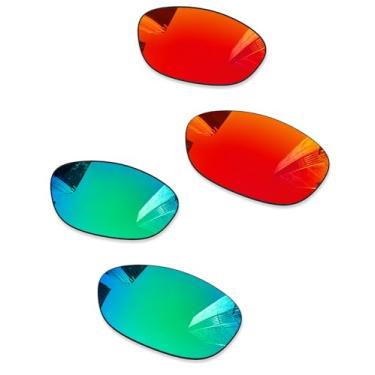 Imagem de Combine8 2 pares de lentes de reposição ploarizadas para óculos de sol Oakley Juliet - Vermelho fogo + verde