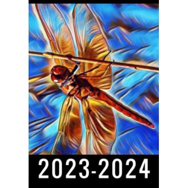 Imagem de Dragonfly 2-Year 2023-2024 Pocket Planner: Monthly Calendar & Agenda Organizer, Monthly Appointment Book, Jan 2023 Dec 2024 Personal Time Management, ... next 2 years, Gifts For Dragonfly lovers.