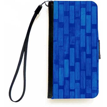 Imagem de Rikki Knight Grunge Blue Stones Capa carteira flip para iPhone 5c com aba magnética