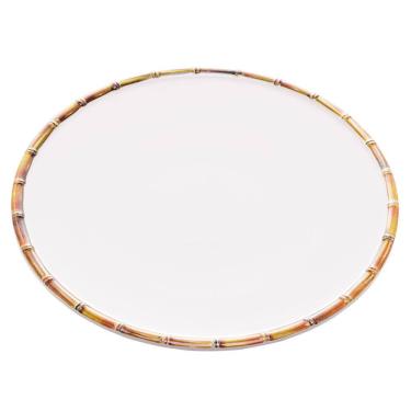 Imagem de Prato para Sobremesa Wolff Bambu em Melamina 22 cm - Branco