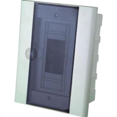Imagem de Centrinho Taf Pvc Embutir Com Tampa Fume 6Ul/8Din 7142