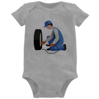 Imagem de Body Bebê Borracharia - Foca na Moda, Cinza, GG