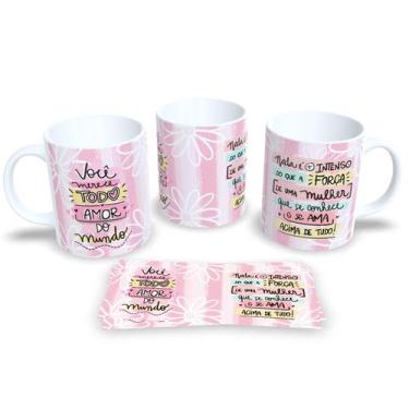 Imagem de Canecas de Porcelna Personalizadas dia Internacional da Mulher 8 de Ma