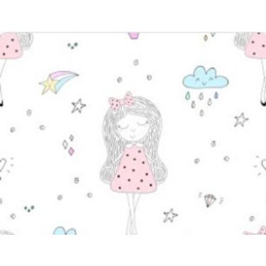 Imagem de Papel de Parede Adesivo Contact Infantil Menina Feminino Delicado Prin