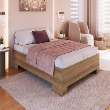 Imagem de Cama Casal Xangai para colchões 138x188 cm CX1140 Art in Móveis, Mel