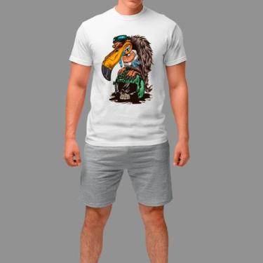 Imagem de Camisetas Streetwear Casual Moda De Rua Gola Redonda - Rodliwes, Branc