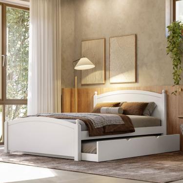 Imagem de Cama Casal De Madeira Com Cama Auxiliar Casal Woodstore