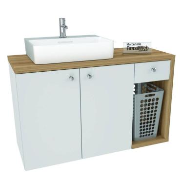 Imagem de Gabinete Balcão com tampo em MDF  para banheiro