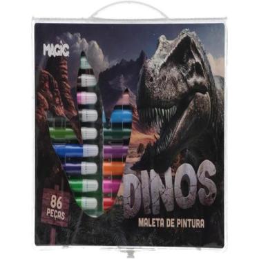 Imagem de Livro - Maleta De Pintura 86 Pecas - Dinossauros - MAGIC KIDS, 0, 31 x
