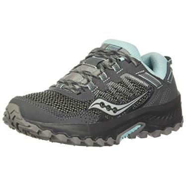 Imagem de Saucony Tênis de corrida feminino Versafoam Excursion Tr13 Trail, Carvão | Azul, 37