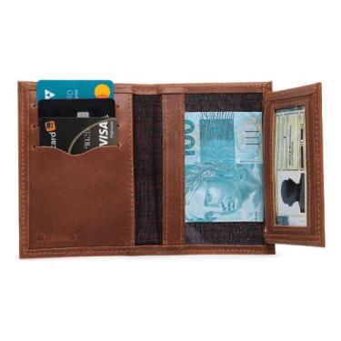 Imagem de Carteira Masculina  Slim Porta Cartao  Em Couro Legitimo 007 - ROMORO,