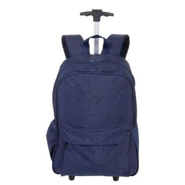 Imagem de Mochila De Rodinhas Grande Externo Rolling Crinkle Sestini, Azul