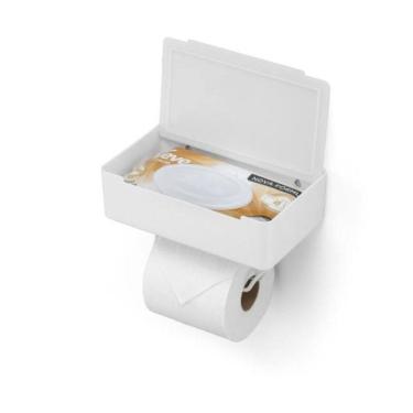 Imagem de Porta Lenços Umidecidos ,Papel Higiênico e Celular Branco