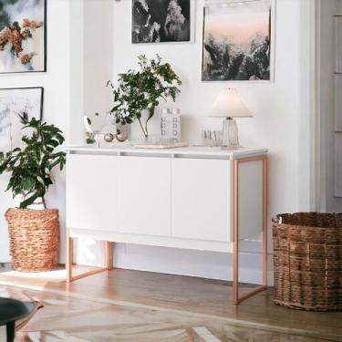 Imagem de Buffet 3 Portas Industrial Italia - CasaH, Branco Cobre