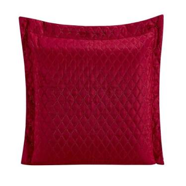 Imagem de Porta Travesseiro Requinte Liso Vermelho Enxovais Aquarela, Vermelho