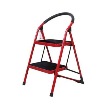 Imagem de Escada dobrável 2/3/4/5 Escada Banqueta Espessada e Alargada Escada Familiar Doméstica Escada Dobrável Multifuncional Interna Banco de degrau dobrável(Red,Pequeno)