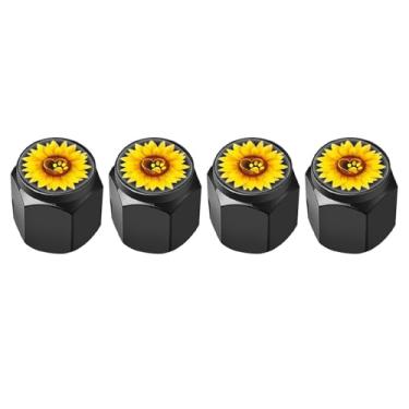 Imagem de 4 peças de tampas de haste de válvula de pneu, tampa de válvula de ar de metal, tampas de haste de roda de carro de alumínio, capas de haste universais para carros, caminhões, bicicletas,