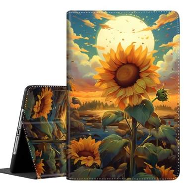 Imagem de Capa para Galaxy Tab A9 Plus, hibernar/despertar automática, visualização multi-ângulo, capa com suporte fino para Samsung Galaxy Tab A9+/A9 Plus 28 cm 2023 (SM-X210/X216/X218), pétalas de pintura de