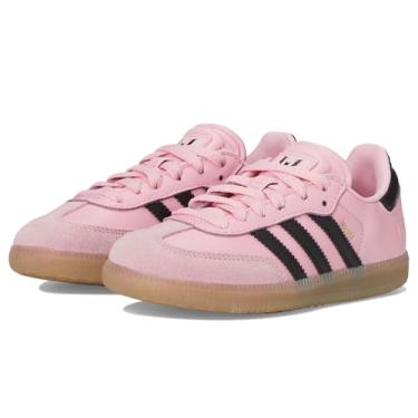 Imagem de adidas Unissex-Child Ltpink/Cblack Samba Messi J Rosa Claro Preto/GUM4 41 EUA, Rosa claro/preto/chiclete, 11 Wide Big Kid