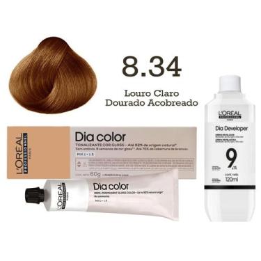 Imagem de Tonalizante Dia Color 8.34 Louro Claro Dourado Acobreado + Emulsão Rev