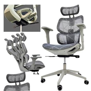 Imagem de Cadeira Gamer Giratória, Ergonômica Confortável, Estilo Presidente, para Escritório, Gamer, Estudo. Cor Cinza