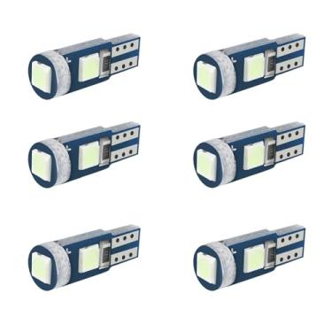 Imagem de WLJH Pacote com 6 lâmpadas de painel de instrumentos Ice Blue t5 74 73 37 3030 SMD 1,5 W substituição para carro interior cúpula placa de licença lâmpada de luz