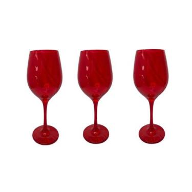 Imagem de Conjunto 3 Taças Vidro Vermelha Vinho Água 490ml Nadir - BIALLUZ