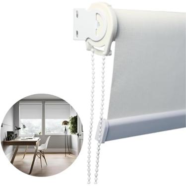 Imagem de Atlas - Persiana Rolo de Tela Solar de Trama Intermediária de 3%, Tamanho de 120x160cm, Cor Off White