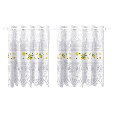 Imagem de Cortina Pia Vitro Stilo Renda Cozinha 1,60X0,80 Alt