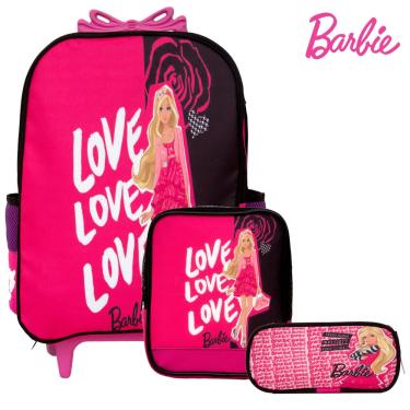 Imagem de Mochila Infantil Rodinha Menina Passeio Barbie Aula Toys 2U