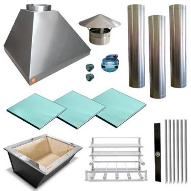 Imagem de Churrasqueira Gourmet Makeer 3 S Fundo 3 Vidros 2437 M