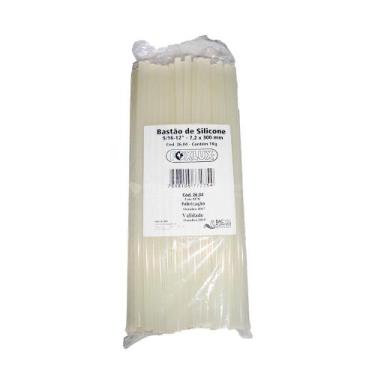 Imagem de Cola Quente Bastão Transparente 1kg Foxlux, Fina 7,2mm