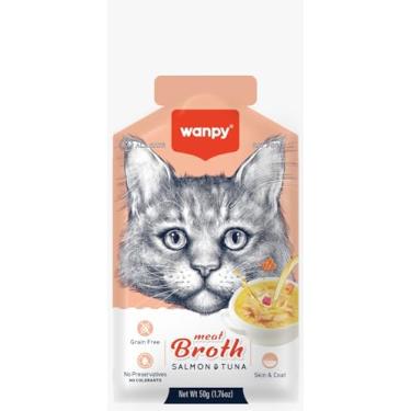 Imagem de Petisco Para Gatos Truly Wanpy Caldinho Sopa Super Premium Sabores Bacon Born (50g, Salmão e Atum)