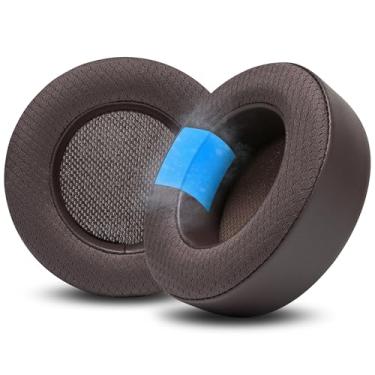 Imagem de WC Freeze Virtuoso - Almofadas De Substituição Em Gel Tecido Híbrido Para Headset Gamer Corsair Virtuoso, Fabricadas Pela Wicked Cushions, Maior Durabilidade, Espessura E Isolamento Acústico, Marrom