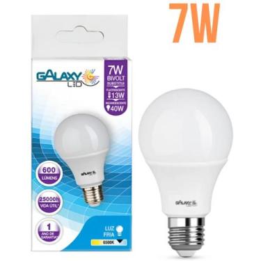 Imagem de Lâmpada Led Bulbo 7W 6500K BIVOLT Alta Potência - Galaxy Led