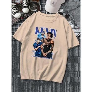 Imagem de Camiseta Estampa Funk Mc Kevin Ou Sem Estampa 100% Algodão, - loja din
