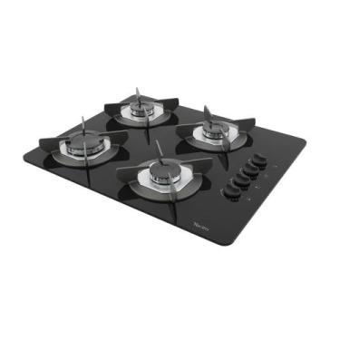 Imagem de Cooktop Terim Safe Ferro Fundido 4 Bocas a Gas, Preto, Bivolt