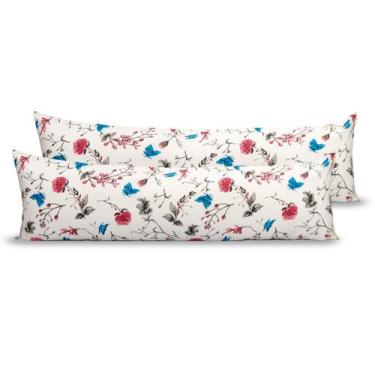 Imagem de Kit 2 Fronhas Capa Xuxão Corpo com Zíper 1,30m x 40cm Percal 180 fios 