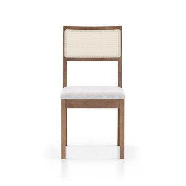 Imagem de Cadeira de Jantar Estofada Desmontável Herval Coimbra, Off White/Amênd