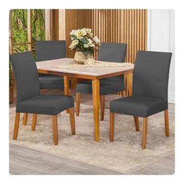 Imagem de Kit Capa Para Cadeira 04 Unidades Tecido Malha Gel - Lenharo Enxovais,