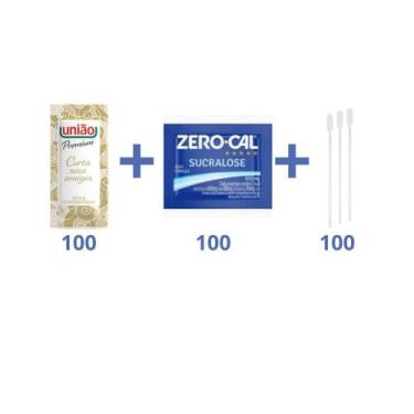 Imagem de Açucar Uniao Sache Adoçante Zero Cal SucraloseMexedor 8,5cm - União
