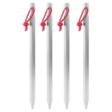 Imagem de Tenda peg tent stakes acampamento monte unhas ultralight alumínio liga prolongue unhas moídas para acampamento ao ar livre azul azul preto prata 4pcs 23cm (Prata (4 peças vendidas))
