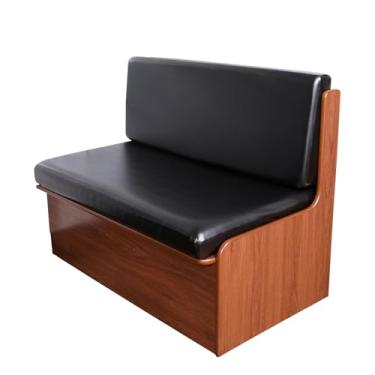 Imagem de CRFATOP Capa de almofada de poliuretano para trailer, impermeável, para cadeira, sofá elástico, protetor de móveis futon, banco de carro, 1 capa de encosto e 1 capa de banco, preta