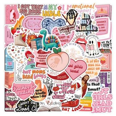 Imagem de 50 peças de adesivos de livros para adultos, adesivo de livros obscenos para Kindle, adesivo de garrafa de água para laptop, ebook, leitores, diário, scrapbook, romance à prova d'água