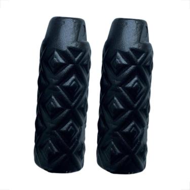 Imagem de Par Apoio Pedaleira Bmx Pezinho Trolinha Suporte De Pé Aluminio Preto Bicicleta Bike