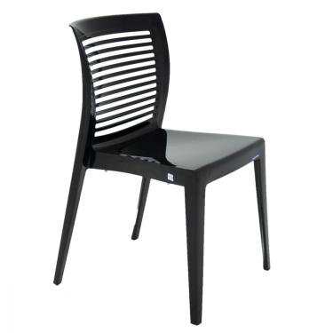 Imagem de Cadeira Tramontina Victória Preta com Encosto Vazado